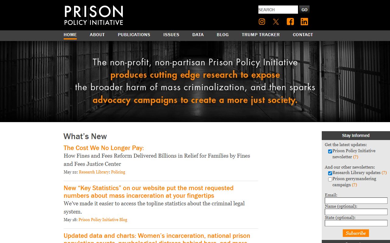 Prison Policy Initiative data for Utah jail population context
