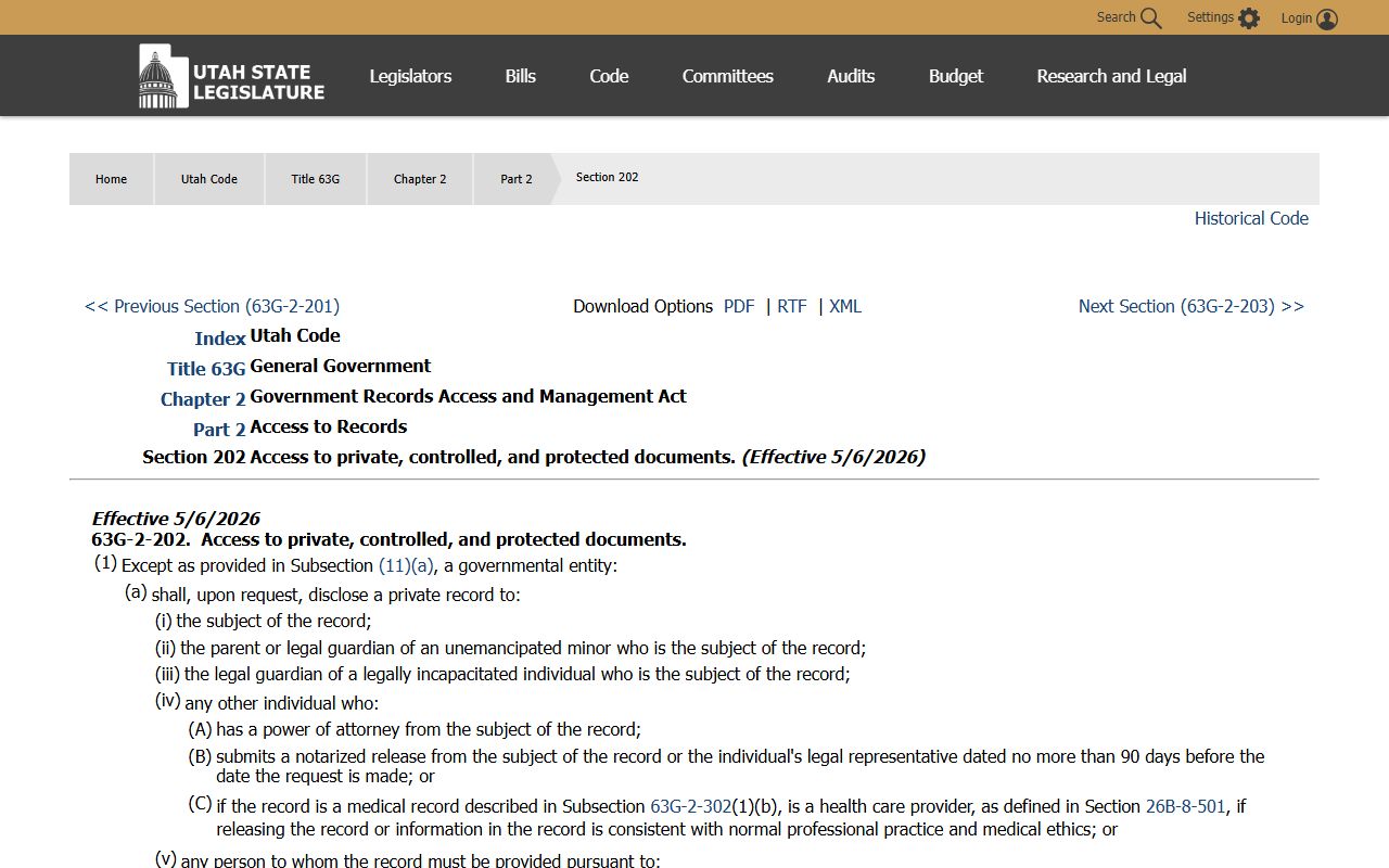 Utah Code GRAMA non-public records access for Utah County public records